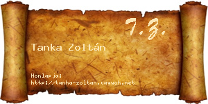 Tanka Zoltán névjegykártya